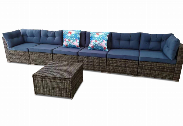 Lita Seven-Piece Outdoor Lounge Set - Two Colours Available