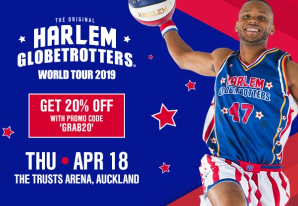 One Last Chance Bronze Adult Ticket to The Harlem Globetrotters - 18th April at Trusts Arena, Auckland - Options for Silver, Gold or VIP Tickets & for Junior or Family Ticket - Use Promo Code GRAB20