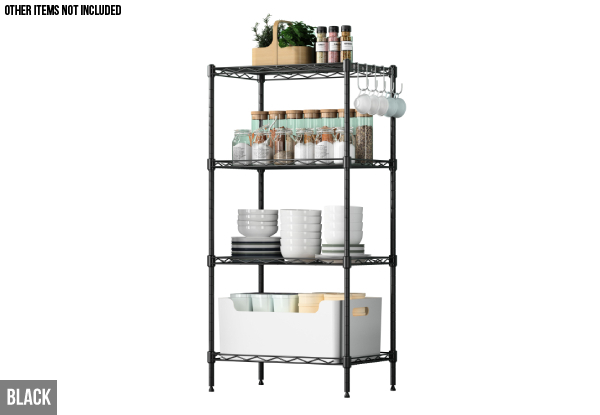 Four-Shelf Steel Wire Storage - Two Colours Available