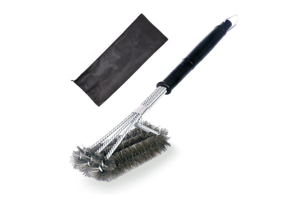Two-Pack of Steel Wire BBQ Grill Cleaning Brushes