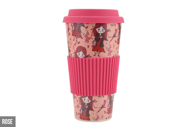 Reusable Bamboo Fibre Travel Coffee Cup - Six Colours Available
