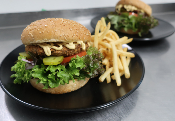 Two 100% Meat-Free Burger Meals - Options for One, Three, or Four Burger Meals - Valid for Dinner Only