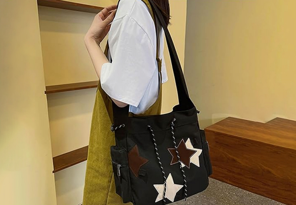 Canvas Star Crossbody Bag - Available in Three Colours & Option for Two-Pack