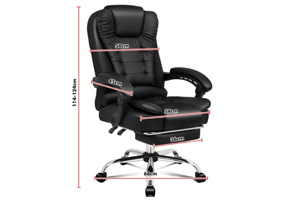 Leather Executive Office Chair with Footrest