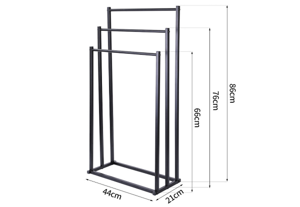 Freestanding Three-Tier Towel Rail Rack