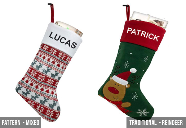 Personalised Christmas Stocking - 14 Style Options incl. Delivery