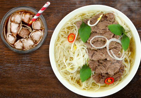 All-Day Dining Braised Beef or Chicken Thai Noodle Soup with Soft Drink