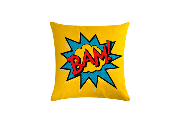 Comic Book Punch Cushion Covers - Six Styles Available
