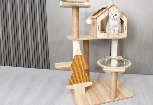 Wooden Cat Tree - Four Sizes Available