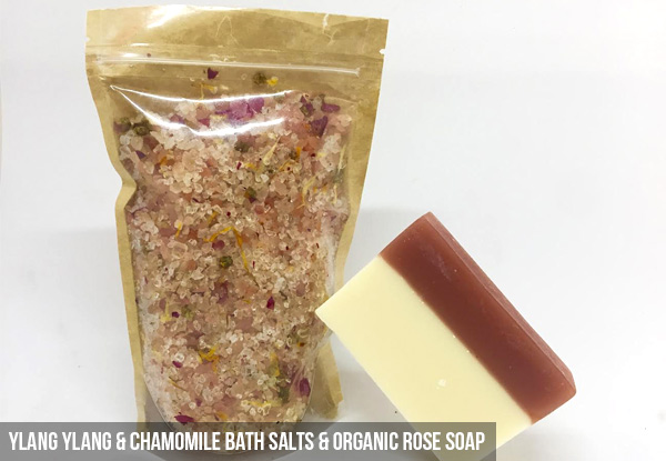 Luxury Natural Bath Salts & Organic Soap Pack - Two Options Available