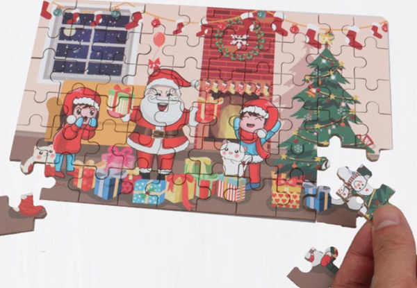 60-Piece Christmas Puzzle for Kids - Four Images Available & Option for Two