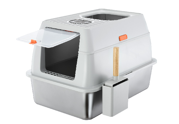 Two-in-One XL Enclosed Cat Litter Box with ABS Lid Carbon Filters