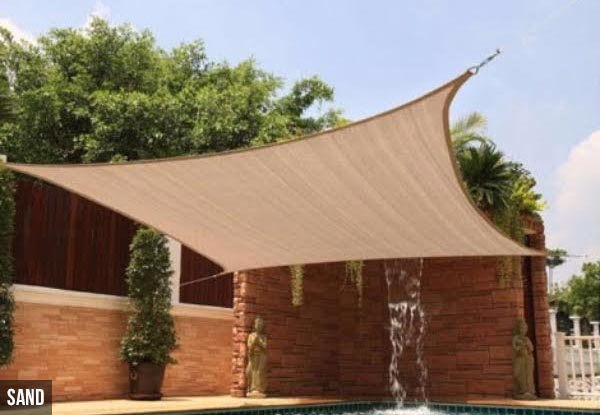 Waterproof Outdoor Shade Sail - Five Sizes & Two Colours Available