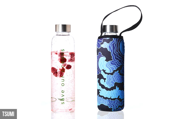 BBBYO Glass is Greener 570ml Bottle with Carry Cover - Six Styles Available