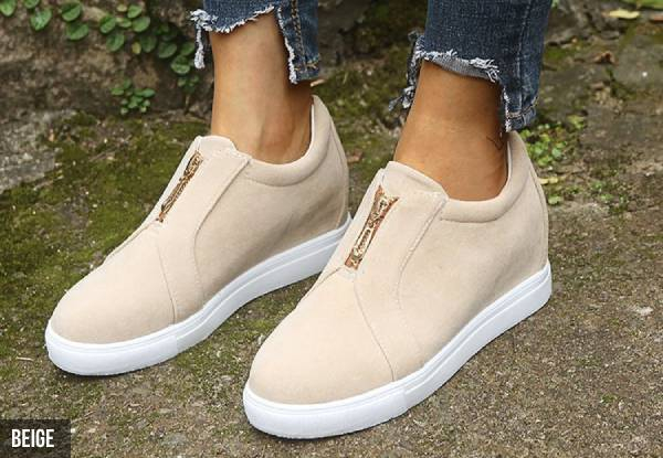 Zipped Comfy Sneakers - Four Colours & Eight Sizes Available