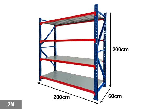 Luxsuite Adjustable Four-Tier Coloured Steel Garage Rack - Two Sizes Available