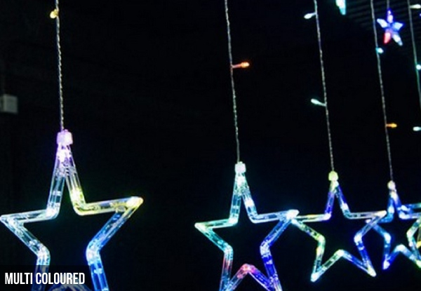 Star Shaped LED Curtain Lights - Four Colours Available