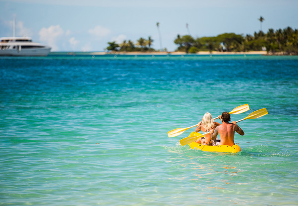 Per Person Twin Share Seven-Night Fijian Adventure at Plantation Island Resort incl. up to $700 Resort Credit Per Room, Boat Transfers, Use of Water Sport Equipment & Kids 11 & Under Stay and Eat At No Extra Cost
