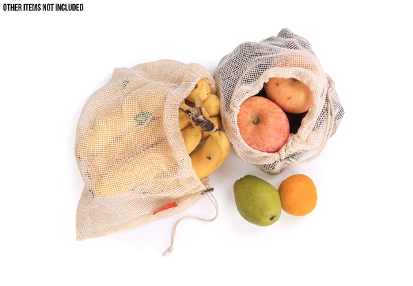 Three-Pack of OneWorld Organic Reusable String Bags & Shoulder Bag