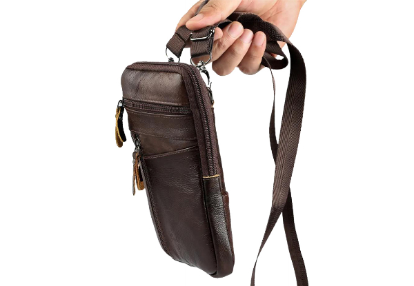 Men's Crossbody Phone Pouch - Available in Two Colours & Option for Two