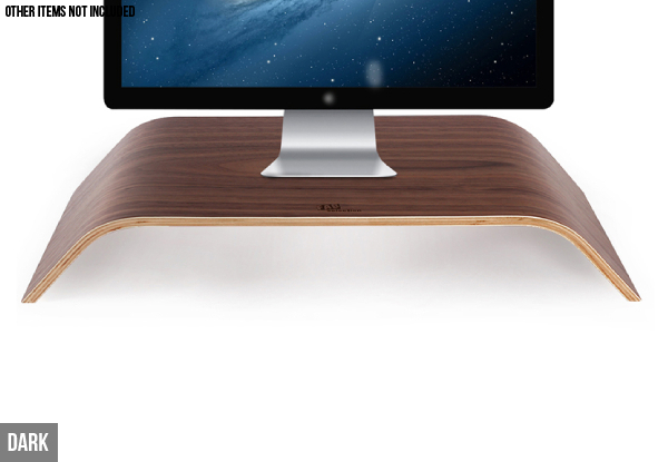 Wooden Monitor Stand - Two Colours Available