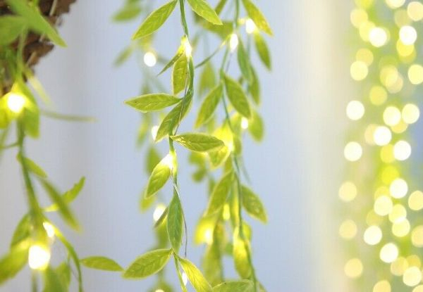 Artificial Vines Curtain Lights Fake Greenery Garland Willow