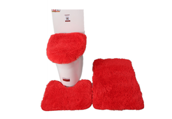 Three-Piece Toilet Cover Set - Six Colours Available