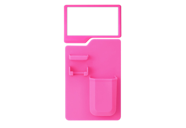 Wall Mounted Toothbrush Holder with Acrylic Mirror - Seven Colours Available
