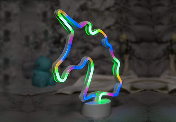 LED Neon Decor Light with Base - Four Styles Available