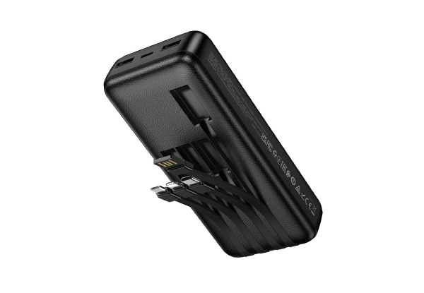 Titan PowerUp 20000mAh Powerbank with 4 Built In Cables Black