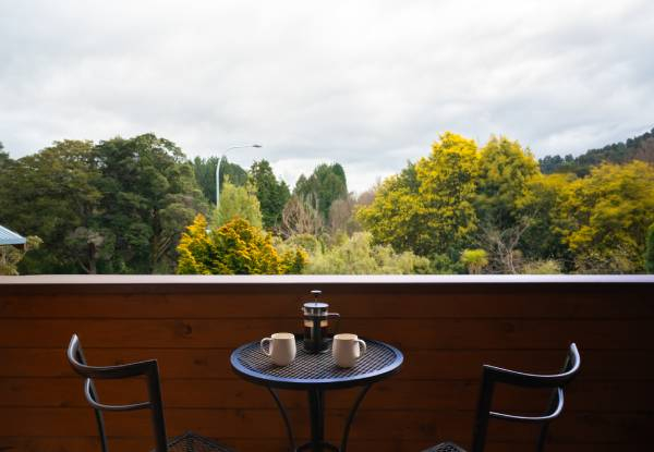 Two-Night Ohakune Couples Retreat for Two at Powderhorn Chateau Ohakune incl. Queen Suite, Breakfast, Couples Massage, Wood Fired Hot Tub Experience, Pool Access & Cocktail Voucher to use at Powderkeg Restaurant - Option for Weekends Available