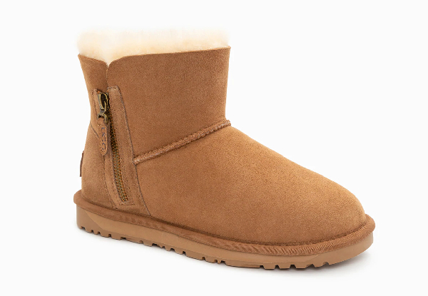 Ozwear Ugg Bailey Mini Zipper Boots Water-Resistant - Three Colours & Six Sizes Available