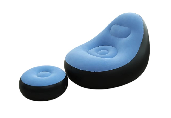 Inflatable Leisure Sofa Chair & Footstool - Available in Two Colours
