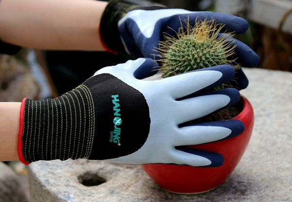 Pair of Water-Resistant Anti-Stab Garden Gloves - Available in Four Sizes & Option for Two-Pairs