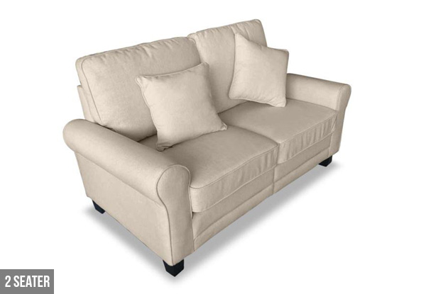 Cream Linen Sofa - Three Sizes Available