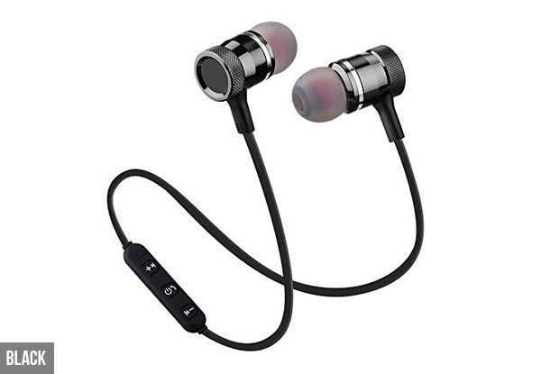 Magnet Bluetooth Earphones - Available in Two Colours with Free Metro Delivery