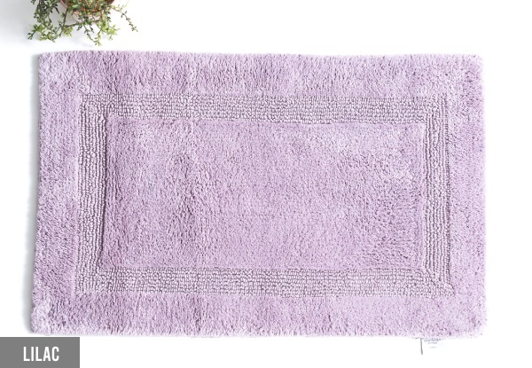 50 x 80cm Renee Taylor Soho Reversible Cotton Bath Mat - Eight Colours Available