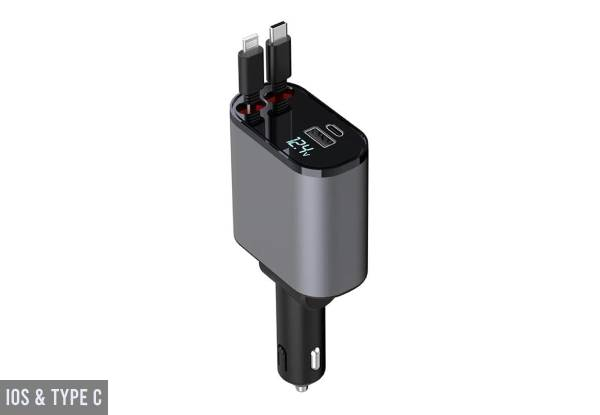 Four-in-One Retractable Car Charger - Three Options Available