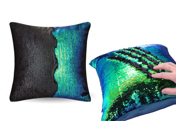 Four-Pack of Reversible Mermaid Sequin Cushion Covers