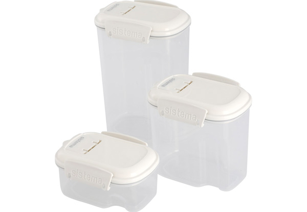 Three-Pack of Sistema Bake IT Stack & Pour Set