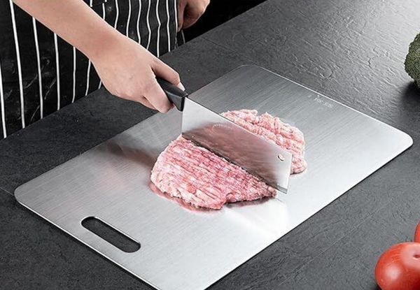 304 Stainless Steel Double-Sided Kitchen Chopping Board - Available in Four Sizes