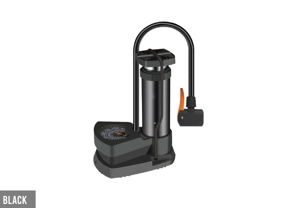 Portable Bike Air Pump with Pressure Gauge - Four Colours Available