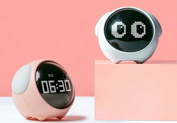 Cute Pixel Emoji Digital Clock - Two Colours Available