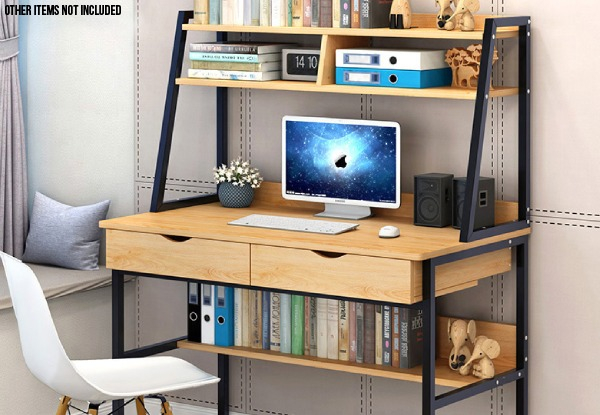 Desk with Top Shelf - Two Colours Available