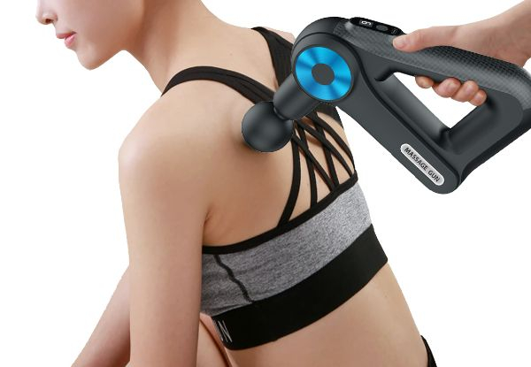 Handheld Electric Massage Gun with Nine Massage Heads - Two Colours Available