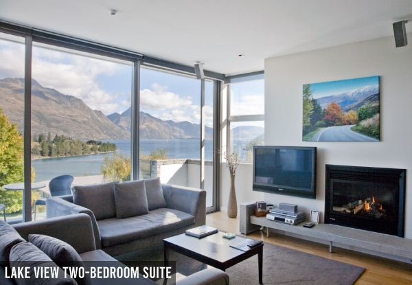 One-Night Queenstown Stay for Two People in an Alpine Studio incl. Bike Hire - Options for Lake View One-Bedroom Suite, One-Bedroom Swiss Super-Suite or Two-Bedroom Suite for Four People