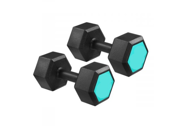 Hex Rubber Dumbell Set - Five Options Available