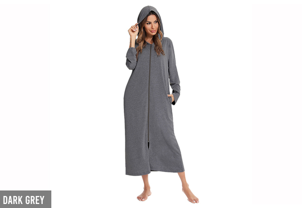 Women's Zip-up Cardigan Nightdress - Five Colours & Five Sizes Available