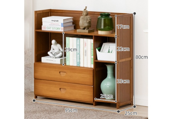 Bamboo Simplistic Storage Shelf - Two Options Available