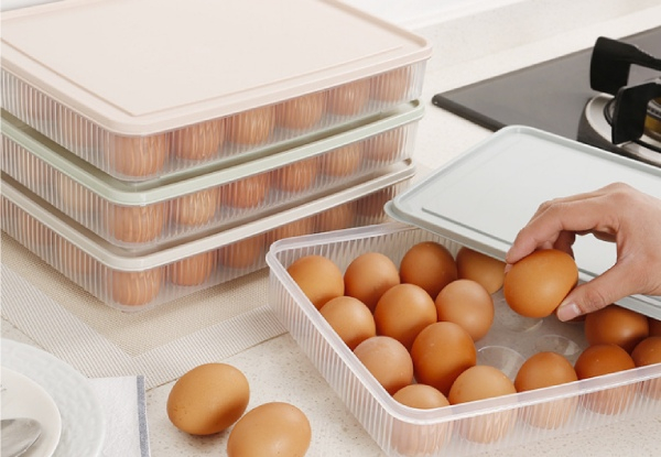 24-Slot Stackable Egg Storage Container - Four Colours Available